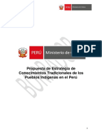 Estrategia protección conocimientos indígenas Perú