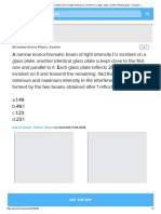 A Narrow Monochromatic Beam of Light Intensity I Is Incident On A Glass Plate. Another Identical Glass - Brainly - in PDF