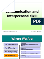 Communication and Interpersonal Skill: Fundamentals of Management: 12-1 Gao Junshan, UST Beijing