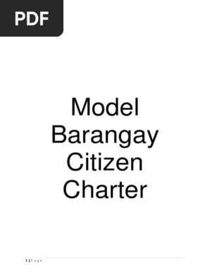 Model Barangay Citizen Charter