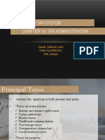 Chapter 13: Tax System Chapter 14: Tax Administration: Garcia, Yellociss Levin Hular, Kay Mart Kier Ishii, Jumpei