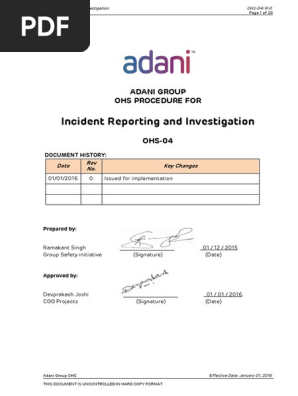 OHS-04 Incident Reporting and Investigation
