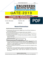 GATE 2019 Pre GATE Offline Paper 1 Chemical Engineering