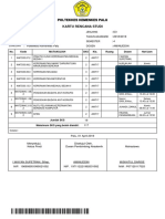 Poltekkes Kemenkes Palu Kartu Rencana Studi: Nama NIM Jenjang Tahun Akademik