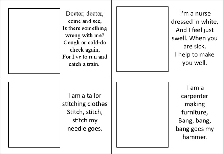 Rhymes About Jobs and Health | PDF | Self-Improvement