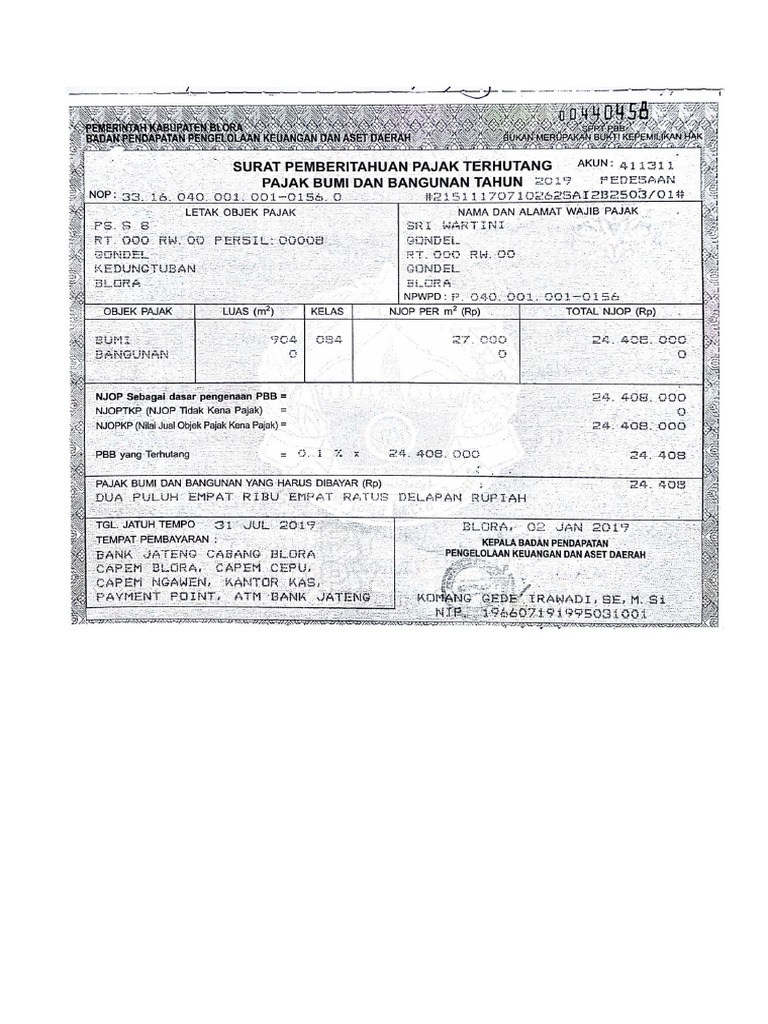 Contoh SPPT | PDF