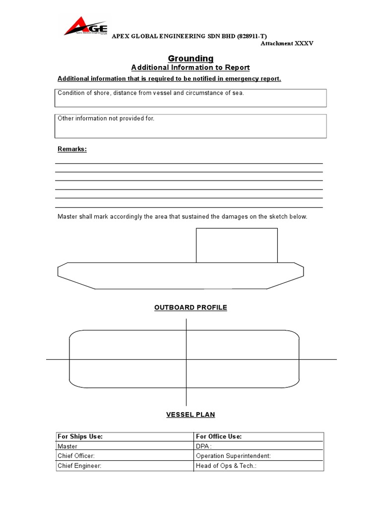 Grounding Emergency Report Details | PDF