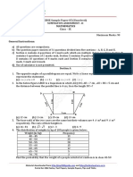 Sample Paper Mathematics (Unsolved)