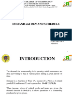 Demand and Demand Schedule: An Autonomous Institution