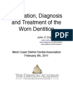 Evaluare, Diagnostic Si Tratament in Uzura Dentara
