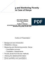 Measuring and Monitoring Poverty The Case of Kenya
