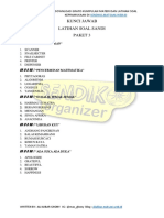 Kunci Jawab - Latihan Soal Sandi - Paket 3 PDF