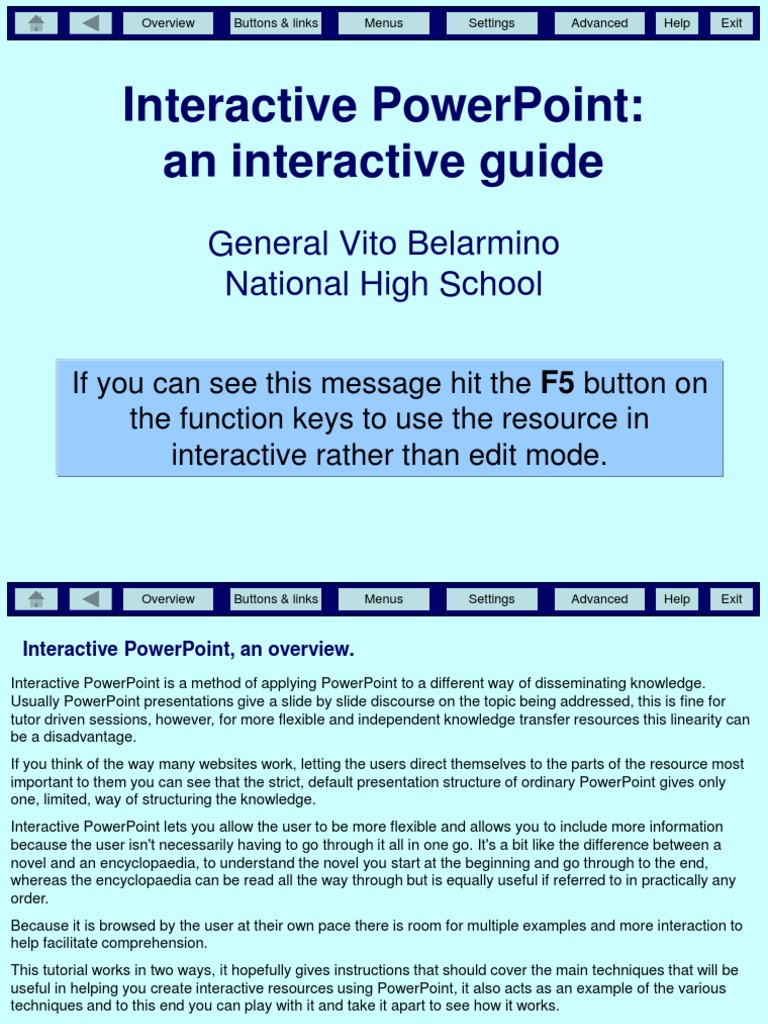 Interactive Powerpoint: An Interactive Guide: General Vito Belarmino ...