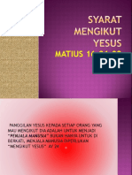 Syarat Mengikut Yesus