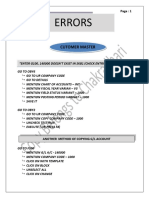 Sap SD Errors