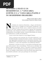 MONTEIRO LOBATO E OS MODERNISTAS