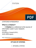 Styles of Citation