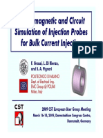 Electromagnetic and Circuit Simulation of Injection Probes For Bulk Current Injection