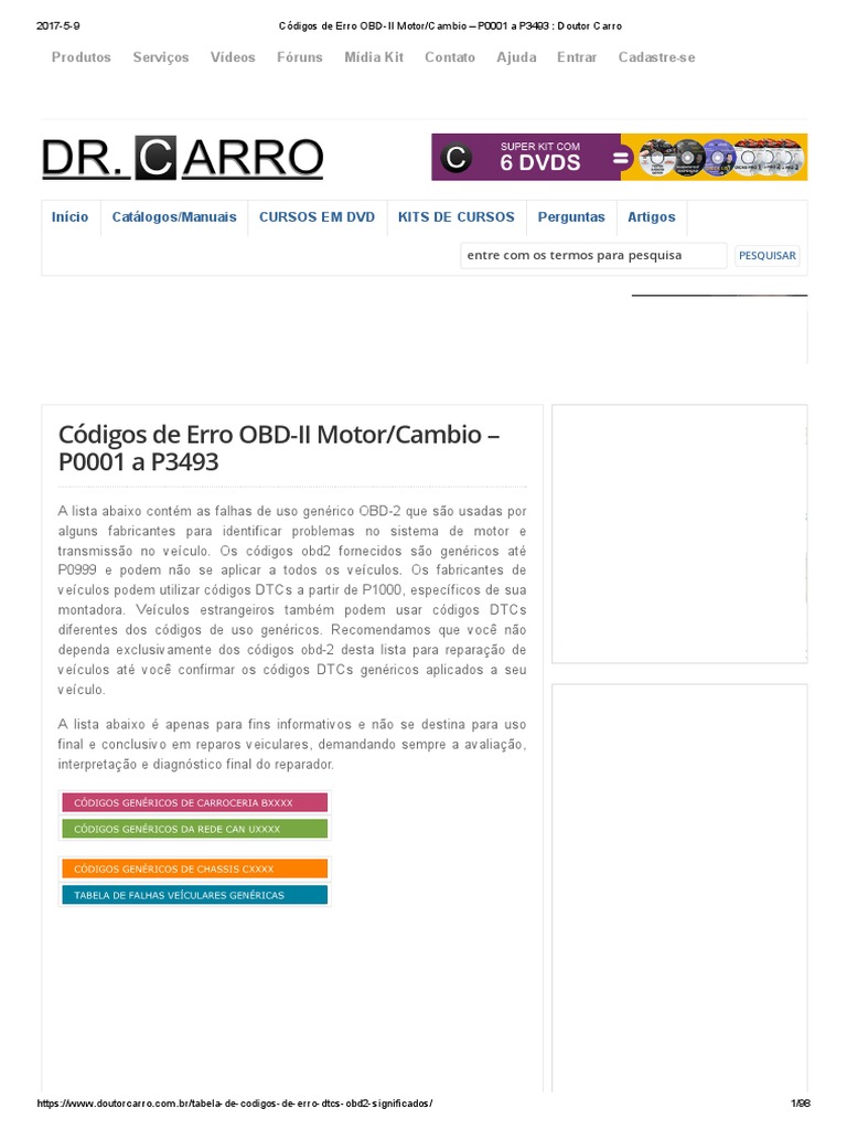 Codigo de falha p2563 amarok