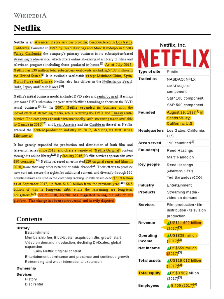 Netflix Pdf Netflix Streaming Media