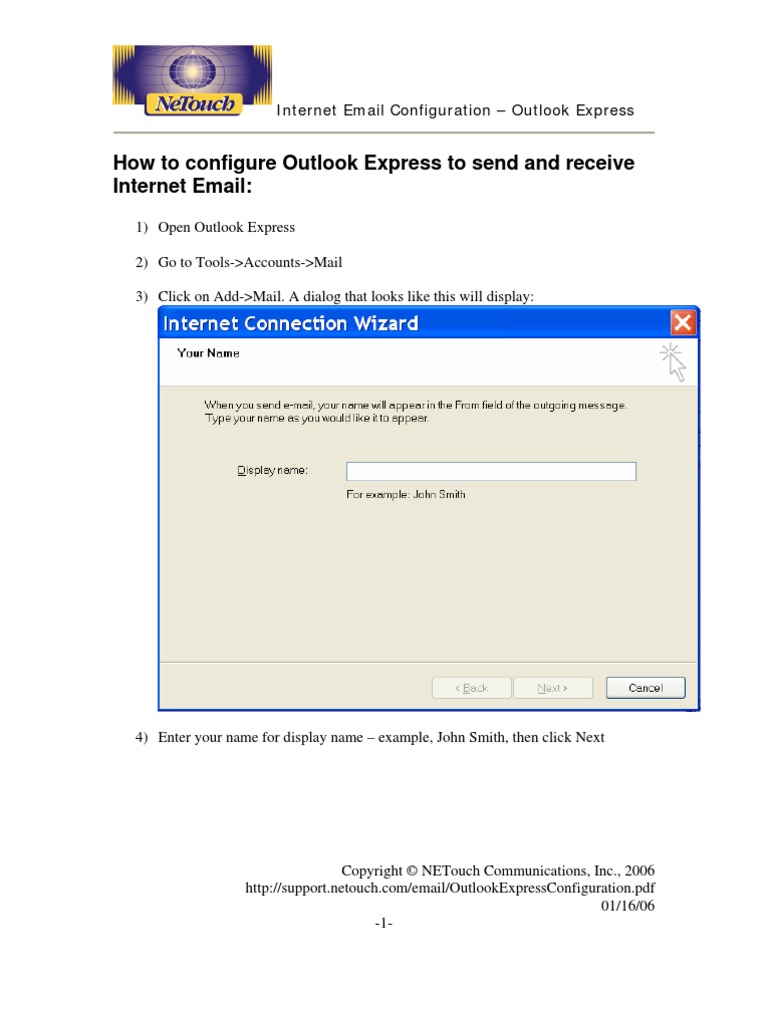 Outlook Express Configuration | PDF | Technology & Engineering