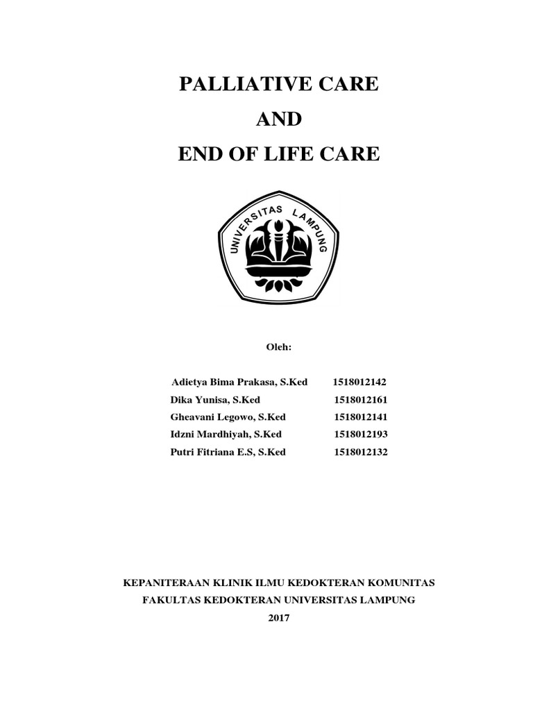 Palliative Care and End of Life Care | PDF | Pengembangan Diri ...