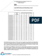 9709 June 2012 Grade Thresholds