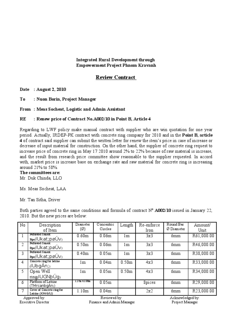 Renew Contract | PDF | Economies | Business