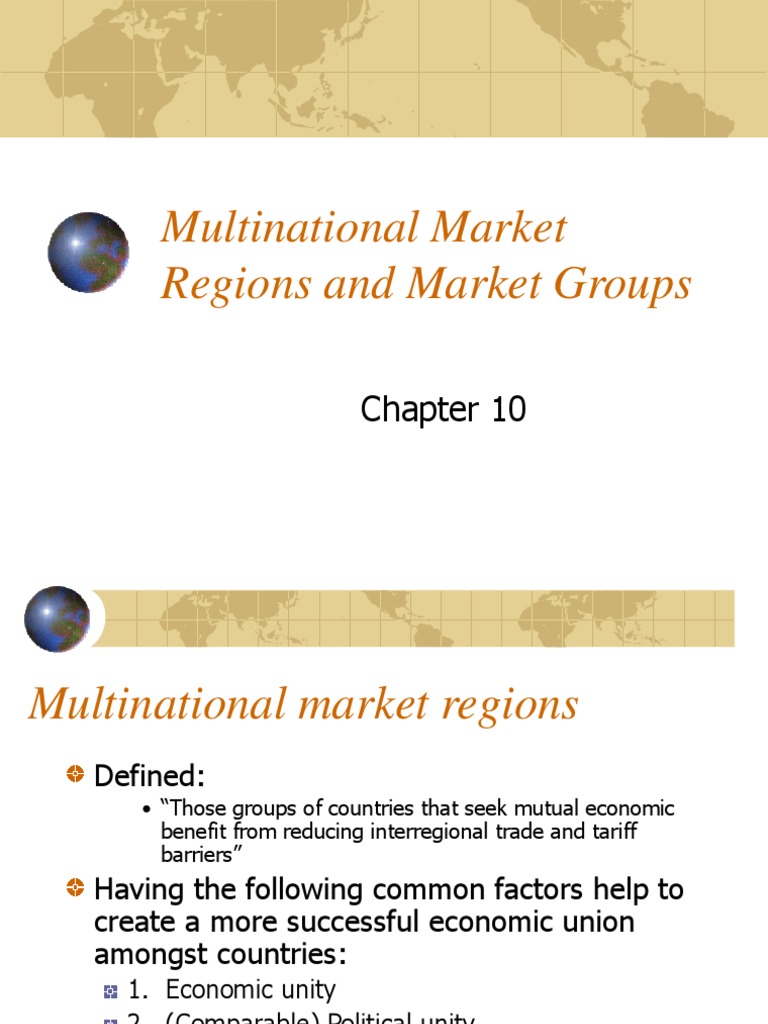 Multinational Market Regions and Market Groups | PDF | European ...
