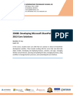 20488: Developing Microsoft Sharepoint® Server 2013 Core Solutions