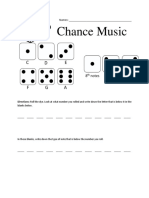 Chance Music Activity Worksheet