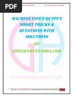 Machine Input Output Short Tricks & Questions With Solutions