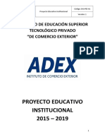 Proyecto Educativo Institucional 2015 - 2019: Instituto de Educación Superior Tecnológico Privado "De Comercio Exterior"