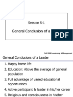 General Conclusion of A Leader: Session 5-1
