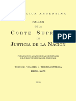 Fallos de la  Corte Suprema de Justicia de la Nacion TOMO 342 – VOLUMEN 1 – TERCERA ENTREGA