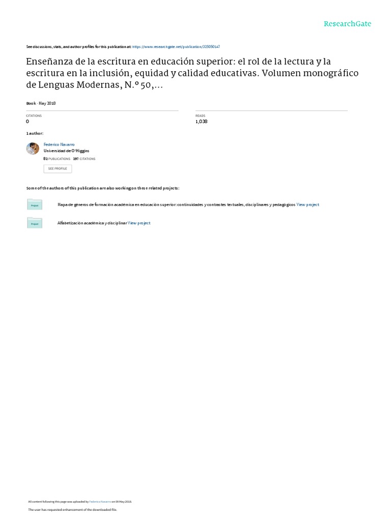 Escritura y lectura en educación superior | PDF | Bien público ...