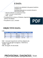 Subjective Data: - A 30 Years Old Female Patient Was Admitted in The General Medicine Ward With The Chief Complaints of