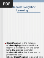 K-Nearest Neighbor Learning