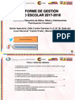 Informe Final de Gestión Año Escolar 17-18 - MICHELENA