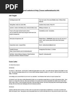 Allan's Current Resume