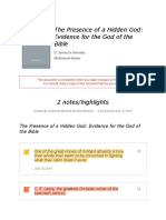 Notes From "The Presence of A Hidden God: Evidence For The God of The Bible" PDF