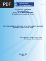 Tcc - As Tutelas de Urgência e Suas Inovações No Novo Sistema Processual Civil