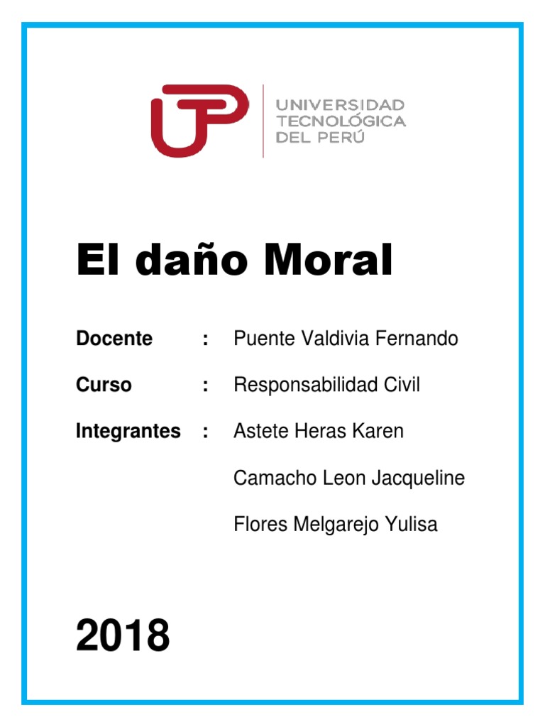 Daño Moral: Conceptos y Cuantificación | PDF | Moralidad | Bienes (Ley)