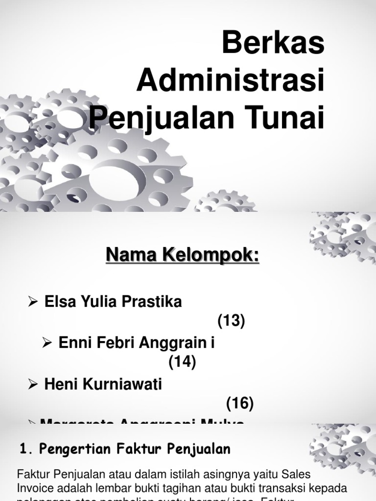 Berkas Administrasi Penjualan Tunai