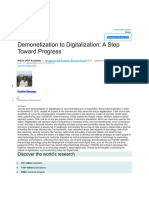 Demonetization To Digitalization: A Step Toward Progress: Discover The World's Research
