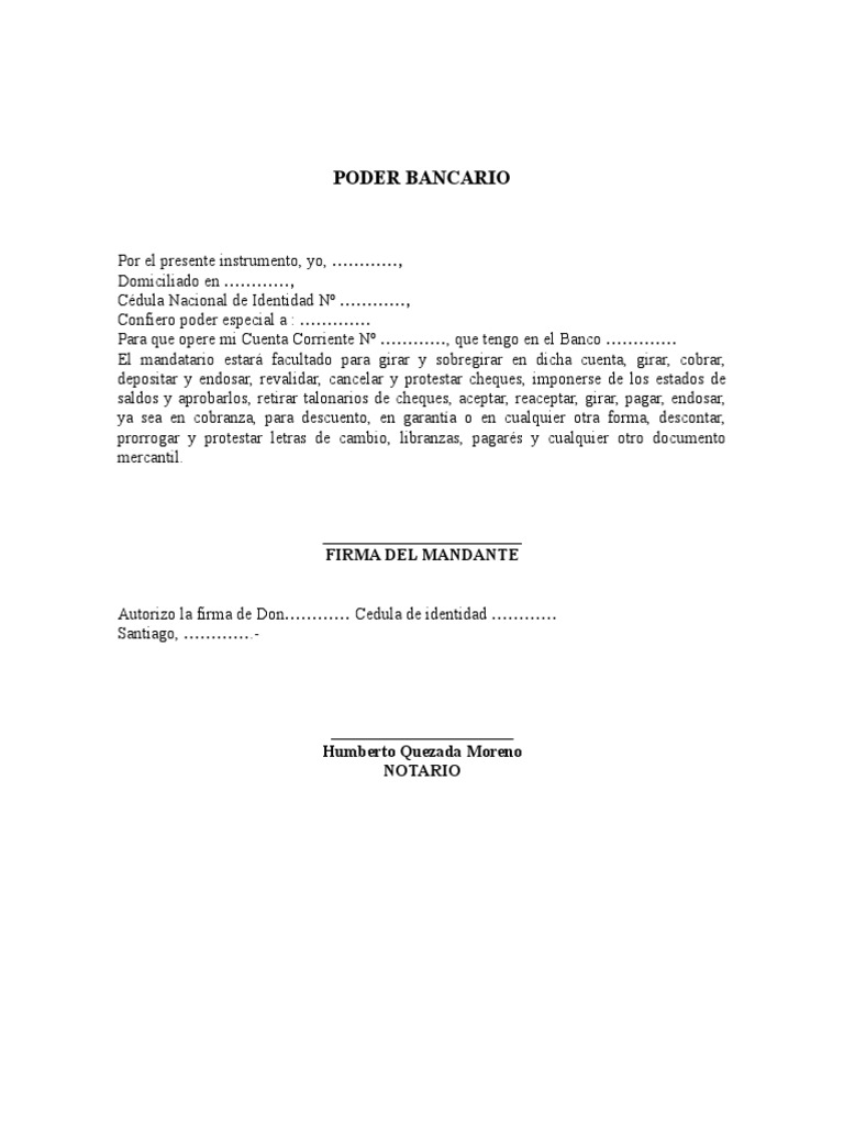 Poder Bancario | PDF | Cheque | Bancos