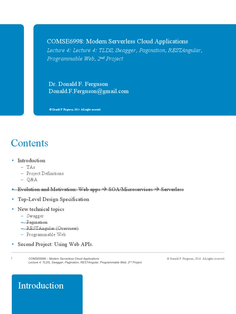 Modern Serverless Cloud Applications | PDF | Representational State ...