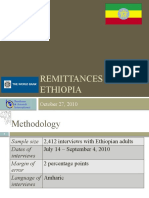 Remittances To Ethiopia - World Bank Survey Results