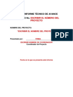 Formato Informe Técnico de Formulacion y Evaluacion de Proyectos