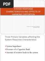 System Response Characteristics and Effects of Harmonic Distortion